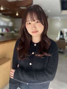 ロアバイチェリーコークウブ(Loa by CHERRY COKE ubu) 小顔顔まわりカット＋ピンクブラウン