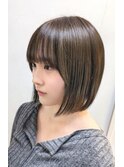 【成田】透明感抜群◎オリーブグレージュ×切りっぱなしボブ