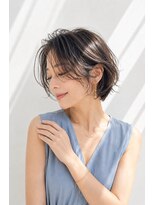 アッシュ 学芸大学店(Ash)&nbsp;ショートボブ/大人女性/グレージュ/白髪ぼかし/脱白髪染め