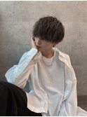 前髪長めマッシュ ツイストスパイラル