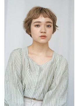 パール(PearL) 《PearL》ハイトーンカラー/マッシュパーマ/パールベージュ