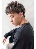 メンズアップバング×束感ショートマッシュ