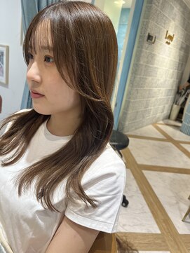 ロンドルーチェ 心斎橋(Lond luce) ダークアッシュ/ミディアムレイヤーカット［髪質改善/縮毛矯正］