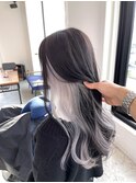 【倉敷】【岡山】【髪質改善】インナーカラー×ホワイトブラック
