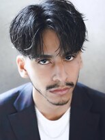 アルファ 新宿(alpha)&nbsp;サーフカール/ 刈り上げセンターパート/ブルーブラック[新宿駅]