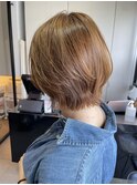 髪質改善グレージュカラーカーキベージュレイヤーロング錦糸町