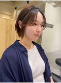 20代30代可愛い小顔 ショートカット切りっぱなしレイヤーボブ