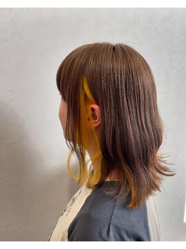 ペスカ 札幌大通店(pesca) pesca 札幌大通店【ペスカ】インナーカラー!イエロー!