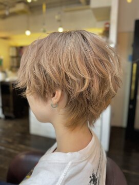 クラウドヘアー CLOUD HAIR 大人かわいい小顔ひし形金髪ショートボブ20代30代40代センター南