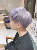 シルバーカラーツーブロックマッシュハイライト