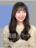 髪質改善縮毛矯正韓国風レイヤーカットダブルカラーベージュ