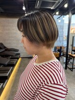 ソイクフ 四条大宮店(SOY-KUFU)&nbsp;20代30代40代◎ハイライトホワイトグレージュマッシュショート