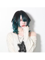 ガルテ(GARTE)&nbsp;パッツンウルフ×浅葱色