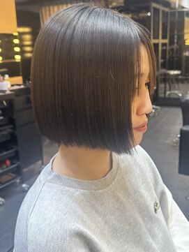 シド 表参道(s.i.d) 縮毛矯正有り☆ぱっつんボブ