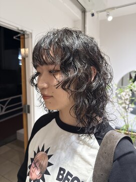 スタン 渋谷(Stam) レイヤーパーマ［黒髪/セミディ/ロブパーマ］
