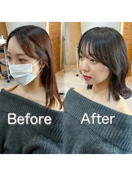 シルクレイ 新宿店(Silk-lei) ☆くびれミディアム 大人可愛い◎ 顔まわりカット 新宿