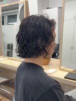 メンズカットツイストスパイラルパーマニュアンスパーマショート