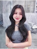 美髪韓国レイヤーイメチェン夏ハイライトカラーくびれヘア