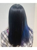ブリーチ/エンドカラー/インナーカラー/ブルー/パープル/池袋
