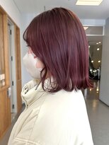ヘアーメイクブランニュー セントラル 西大寺店(hair make Brand new central)&nbsp;ピンクラベンダー透明感ボブダブルカラーケアブリーチ西大寺