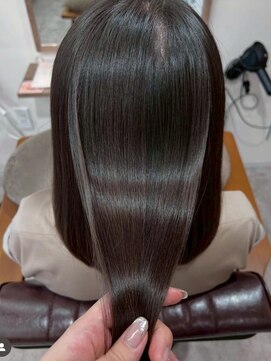 ベリテ 津田沼駅前店(verite) 黒髪カタログ/クラゲヘアー/オリーブグレー/津田沼駅前