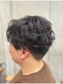 ニュアンスパーマ.センターパート.毛流れパーマ