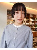 個性派マッシュボブ　前髪ありボブ