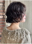 【macana指名】デジタルパーマゆるふわパーマミニボブパーマ
