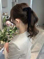 トリッカ 代官山(tricca) 結婚式ヘア/リボンアレンジ/くびれポニー
