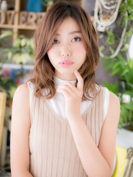 カバーヘア イヴ 戸頭店(COVER HAIR EVE) *COVER HAIR*くせ毛風カール…アシンメトリー大人顔セミディa