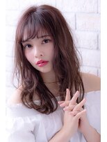ヘアーアートシフォン 池袋西口店(Hair art chiffon)&nbsp;大人ガーリーくびれヘアピンクグレージュハイライトカラー抜け感