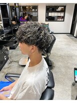 ボルド(MEN'S HAIR SALON BORDO)&nbsp;波巻きツイスパマッシュ×ホワイトメッシュ