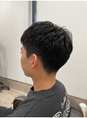 ショートレイヤーツーブロックバーバースタイル
