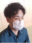 刈り上げショートアップバング波巻きツイストスパイラルパーマ