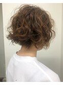 ボブ×スパイラルパーマ