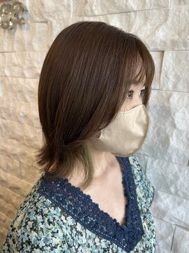 ルシードスタイルレーヴ(LUCIDO STYLE REVE) レイヤーボブ×ピスタチオカラー