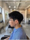 MEN’S HAIR カルマパーマダークアッシュベリーショート