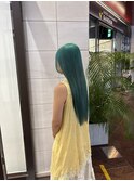 グリーン  派手髪  原色カラー  ハイトーン