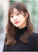 【F】大人かわいい韓国風巻き髪小顔前髪カット
