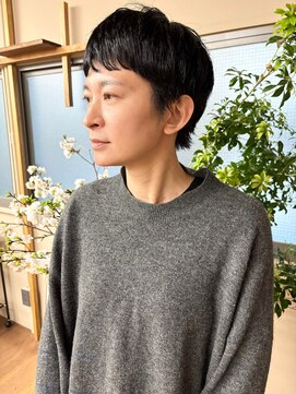 フェンヘアーアイス 中目黒(Fen.hair ici) 大人可愛い美人黒髪似合わせショートレイヤーカット