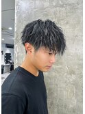 波巻きツイストスパイラルパーマ/フェザーパーマ/眉毛/メンズ