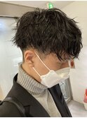 大宮波巻きスパイラルパーマツイストパーマメンズマッシュウルフ