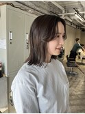 ブリーチなしカラー オリーブベージュ 地毛風カラー