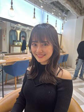 ロンドアベニール 北千住(Lond avenir) くびれヘア/顔周り/韓国/レイヤーカット/黒髪/ミディアム北千住