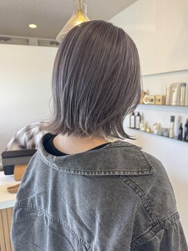 クララジャパン ナベシマ(CLALA JAPAN Nabeshima) ボブ　ミルクティーベージュ　艶髪　髪質改善カラー　ショート