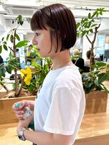 オーシャン(Ocean)&nbsp;ショートボブ 前髪カット ココアベージュ 10代20代 髪質改善