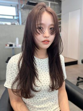 暗めカラー/デザインカラー/フェイスフレーミング