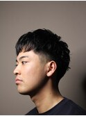 ピンパーマクロップ[メンズ/フェード］