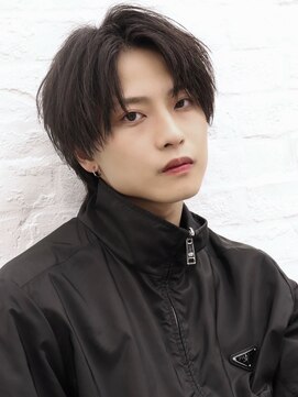 エイド 本店(aid) 束感ラウンドセンターパートコンマバングミニウルフビジネスヘア