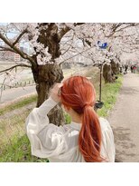 ジュラク(JURAKU)&nbsp;ポニーテール×アプリコットオレンジカラー